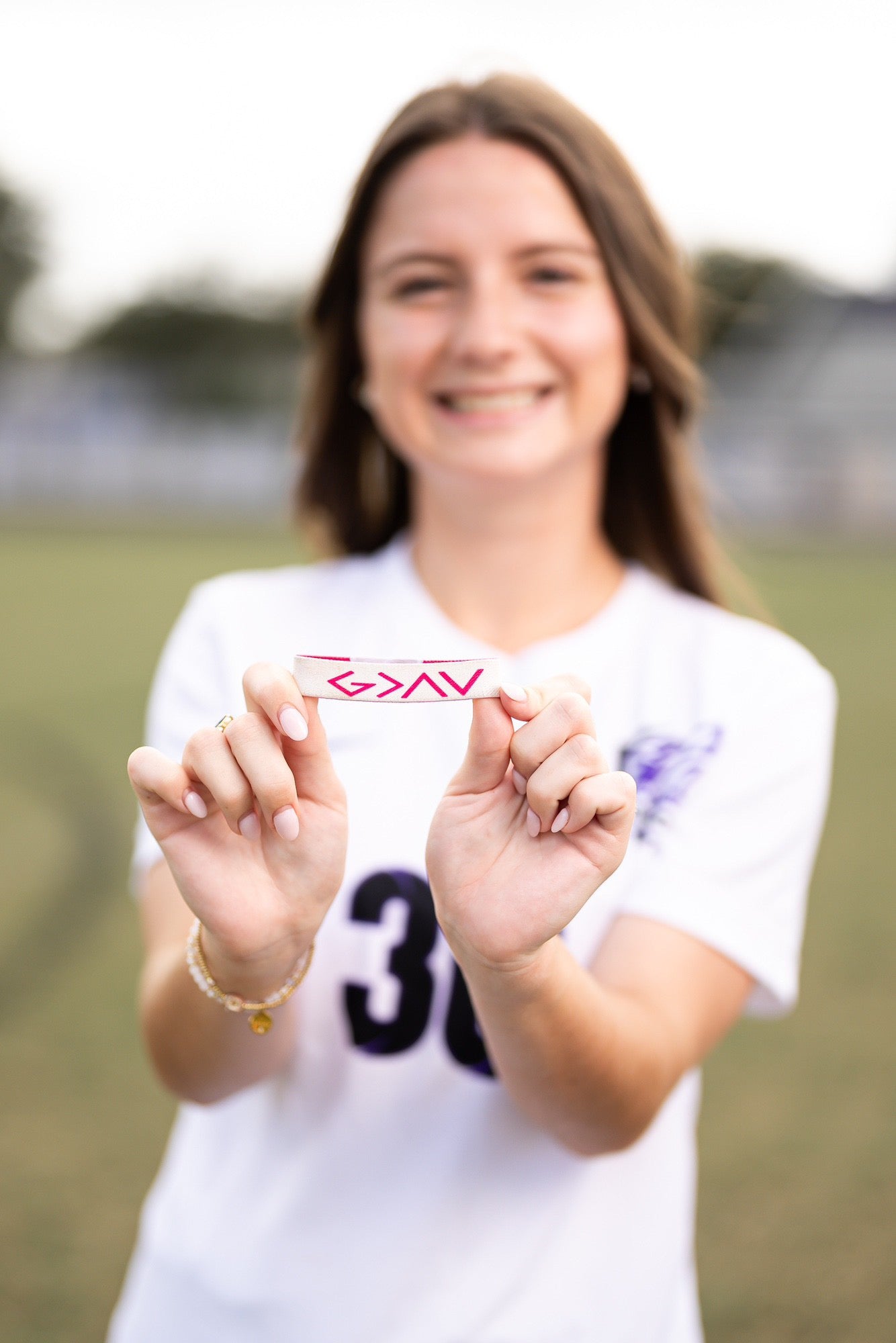 Pink God Is Greater Than Highs and Lows Bracelet